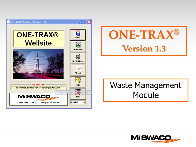 Waste Management Module ONE-TRAX® Version 1.3